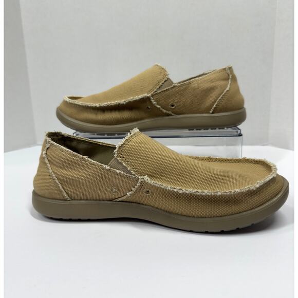 Crocs Santa Cruz Slip on Shoes Tan/Khaki Preppy Casual Outdoors Mens Size 8 - Picture 5 of 9